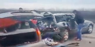 Strašan udes na Pupinovom mostu Lančani sudar