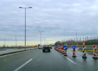 OPASNO! Zbog radova na petlji Kovilovo vozači voze suprotnom trakom Zrenjaninski put - Radovi