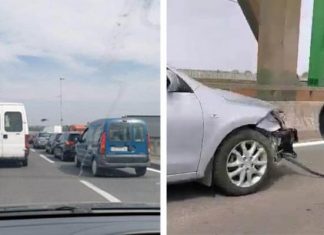 Lančani sudar na pančevačkom mostu