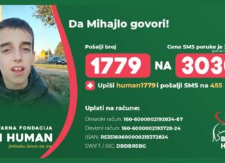 Да Михајло говори! Будимо хумани! sms 1779 na 3030 mihajlo stankovic